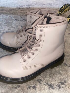 Dr. Martens Kids Lace-Up Boots in Light Pink